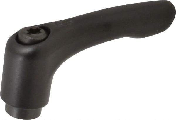 KIPP - #10-24, 0.51" Hub Diam, Zinc Die Cast (Steel Components) Tapped Adjustable Clamping Lever - 1.85" OAL, 1.22" High, 0.35" Hole Depth - Apex Tool & Supply