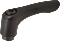 KIPP - #10-24, 0.51" Hub Diam, Zinc Die Cast (Steel Components) Tapped Adjustable Clamping Lever - 1.85" OAL, 1.22" High, 0.35" Hole Depth - Apex Tool & Supply