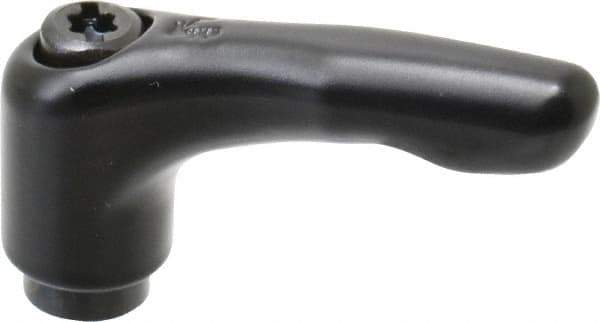 KIPP - 1/4-20, 0.51" Hub Diam, Zinc Die Cast (Steel Components) Tapped Adjustable Clamping Lever - 1.85" OAL, 1.22" High, 0.35" Hole Depth - Apex Tool & Supply