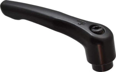 KIPP - 5/16-18, 0.73" Hub Diam, Zinc Die Cast (Steel Components) Tapped Adjustable Clamping Lever - 2.93" OAL, 1.67" High, 0.47" Hole Depth - Apex Tool & Supply
