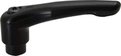 KIPP - 5/16-18, 0.83" Hub Diam, Zinc Die Cast (Steel Components) Tapped Adjustable Clamping Lever - 3.58" OAL, 2.15" High, 0.55" Hole Depth - Apex Tool & Supply