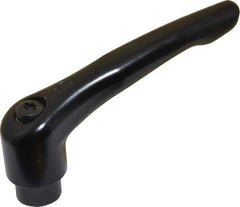 KIPP - 3/8-16, 0.83" Hub Diam, Zinc Die Cast (Steel Components) Tapped Adjustable Clamping Lever - 3.58" OAL, 2.15" High, 0.55" Hole Depth - Apex Tool & Supply