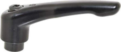 KIPP - 3/8-16, 1.06" Hub Diam, Zinc Die Cast (Steel Components) Tapped Adjustable Clamping Lever - 4.29" OAL, 2.48" High, 0.67" Hole Depth - Apex Tool & Supply