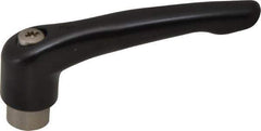KIPP - 3/8-16, 0.83" Hub Diam, Zinc Die Cast (Stainless Steel Components) Tapped Adjustable Clamping Lever - 3.58" OAL, 2.15" High, 0.55" Hole Depth - Apex Tool & Supply