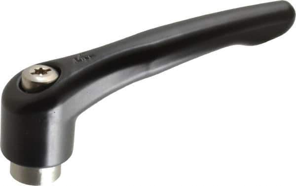 KIPP - 1/2-13, 1.06" Hub Diam, Zinc Die Cast (Stainless Steel Components) Tapped Adjustable Clamping Lever - 4.29" OAL, 2.48" High, 0.67" Hole Depth - Apex Tool & Supply