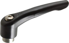 KIPP - 1/2-13, 1.06" Hub Diam, Zinc Die Cast (Stainless Steel Components) Tapped Adjustable Clamping Lever - 4.29" OAL, 2.48" High, 0.67" Hole Depth - Apex Tool & Supply