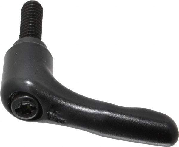 KIPP - 1/4-20, 0.55" Hub Diam, Zinc Die Cast (Steel Components) Threaded Stud Adjustable Clamping Lever - 0.79" Stud Length, 1.85" OAL, 1.22" High - Apex Tool & Supply