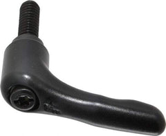 KIPP - 1/4-20, 0.55" Hub Diam, Zinc Die Cast (Steel Components) Threaded Stud Adjustable Clamping Lever - 0.79" Stud Length, 1.85" OAL, 1.22" High - Apex Tool & Supply