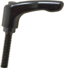 KIPP - 1/4-20, 0.55" Hub Diam, Zinc Die Cast (Steel Components) Threaded Stud Adjustable Clamping Lever - 1.18" Stud Length, 1.85" OAL, 1.22" High - Apex Tool & Supply