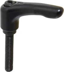 KIPP - 1/4-20, 0.55" Hub Diam, Zinc Die Cast (Steel Components) Threaded Stud Adjustable Clamping Lever - 1.38" Stud Length, 1.85" OAL, 1.22" High - Apex Tool & Supply