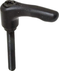 KIPP - 1/4-20, 0.55" Hub Diam, Zinc Die Cast (Steel Components) Threaded Stud Adjustable Clamping Lever - 1.77" Stud Length, 1.85" OAL, 1.22" High - Apex Tool & Supply