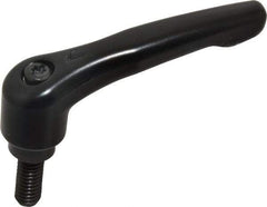 KIPP - 5/16-18, 0.73" Hub Diam, Zinc Die Cast (Steel Components) Threaded Stud Adjustable Clamping Lever - 0.79" Stud Length, 2.93" OAL, 1.67" High - Apex Tool & Supply