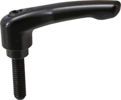 KIPP - 5/16-18, 0.73" Hub Diam, Zinc Die Cast (Steel Components) Threaded Stud Adjustable Clamping Lever - 1.18" Stud Length, 2.93" OAL, 1.67" High - Apex Tool & Supply