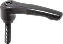 KIPP - 5/16-18, 0.73" Hub Diam, Zinc Die Cast (Steel Components) Threaded Stud Adjustable Clamping Lever - 1.57" Stud Length, 2.93" OAL, 1.67" High - Apex Tool & Supply