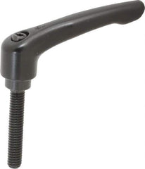 KIPP - 5/16-18, 0.73" Hub Diam, Zinc Die Cast (Steel Components) Threaded Stud Adjustable Clamping Lever - 1.77" Stud Length, 2.93" OAL, 1.67" High - Apex Tool & Supply