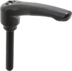 KIPP - 5/16-18, 0.73" Hub Diam, Zinc Die Cast (Steel Components) Threaded Stud Adjustable Clamping Lever - 1.97" Stud Length, 2.93" OAL, 1.67" High - Apex Tool & Supply