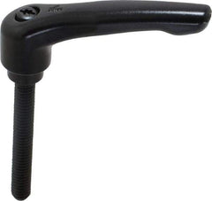 KIPP - 5/16-18, 0.73" Hub Diam, Zinc Die Cast (Steel Components) Threaded Stud Adjustable Clamping Lever - 2.36" Stud Length, 2.93" OAL, 1.67" High - Apex Tool & Supply