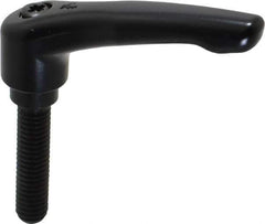 KIPP - 3/8-16, 0.73" Hub Diam, Zinc Die Cast (Steel Components) Threaded Stud Adjustable Clamping Lever - 1.57" Stud Length, 2.93" OAL, 1.67" High - Apex Tool & Supply