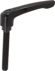 KIPP - 3/8-16, 0.73" Hub Diam, Zinc Die Cast (Steel Components) Threaded Stud Adjustable Clamping Lever - 2.36" Stud Length, 2.93" OAL, 1.67" High - Apex Tool & Supply