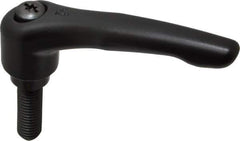 KIPP - 1/2-13, 1.06" Hub Diam, Zinc Die Cast (Steel Components) Threaded Stud Adjustable Clamping Lever - 1.57" Stud Length, 4.29" OAL, 2.48" High - Apex Tool & Supply