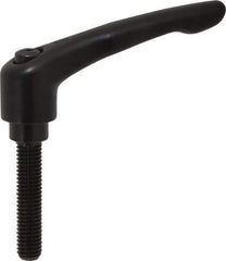 KIPP - 1/2-13, 1.06" Hub Diam, Zinc Die Cast (Steel Components) Threaded Stud Adjustable Clamping Lever - 2.36" Stud Length, 4.29" OAL, 2.48" High - Apex Tool & Supply