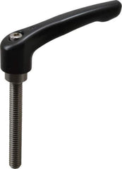 KIPP - 5/16-18, 0.73" Hub Diam, Zinc Die Cast (Stainless Steel Components) Threaded Stud Adjustable Clamping Lever - 2.36" Stud Length, 2.93" OAL, 1.67" High - Apex Tool & Supply