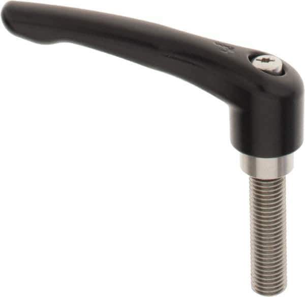 KIPP - M16 x 2.0, 31mm Hub Diam, Zinc Die Cast (Stainless Steel Components) Metric Threaded Stud Adjustable Clamping Lever - 60mm Stud Length, 126mm OAL, 73mm High - Apex Tool & Supply