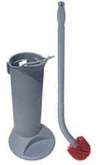 Unger - 27-1/2" OAL Toilet Bowl Brush - Nylon Bristles, 1" Bristle Length, 26" Straight Plastic Handle, Red - Apex Tool & Supply