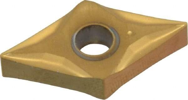 Kennametal - DNGP431 K Grade KC730 Carbide Turning Insert - TiN Finish, 55° Diamond, 1/2" Inscr Circle, 3/16" Thick, 1/64" Corner Radius - Apex Tool & Supply