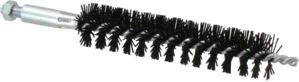 Schaefer Brush - 4" Brush Length, 7/8" Diam, Nylon Single Stem, Single Spiral Condenser Tube Brush - 6-1/4" Long, Nylon, 1/4-28 Male Connection - Apex Tool & Supply
