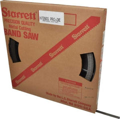 Starrett - 1/2" x 100' x 0.025" Bi-Metal Band Saw Blade Coil Stock - 18 TPI, Toothed Edge, Straight Form, Wavy Set, No Rake Angle, Constant Pitch, Contour Cutting - Apex Tool & Supply