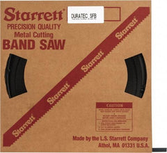 Starrett - 1/2" x 250' x 0.025" Carbon Steel Band Saw Blade Coil Stock - 14 TPI, Toothed Edge, Straight Form, Raker Set, Flexible Back, No Rake Angle, Constant Pitch, Contour Cutting - Apex Tool & Supply