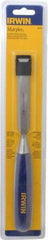 Irwin - 10-3/4" OAL x 3/4" Blade Width Wood Chisel - Polypropylene Handle - Apex Tool & Supply
