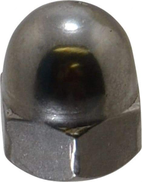 Value Collection - M8x1.25 Metric Coarse, 13mm Width Across Flats, Uncoated, Stainless Steel Acorn Nut - 15mm Overall Height, Austenitic A2, DIN 1587 - Apex Tool & Supply