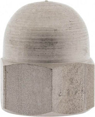 Value Collection - M18x2.5 Metric Coarse, 27mm Width Across Flats, Uncoated, Stainless Steel Acorn Nut - 30mm Overall Height, Austenitic A2, DIN 1587 - Apex Tool & Supply