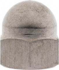 Value Collection - M22x2.5 Metric Coarse, 34mm Width Across Flats, Uncoated, Stainless Steel Acorn Nut - 36mm Overall Height, Austenitic A2, DIN 1587 - Apex Tool & Supply