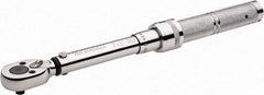 Paramount - 1/4" Drive Micrometer Type Ratchet Head Torque Wrench - 1.7 N/m to 6 N/m Torque, 8" OAL, 1 In/Lb Graduation - Apex Tool & Supply