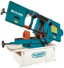 Clausing - 10 x 16" Max Capacity, Semi-Automatic Variable Speed Pulley Horizontal Bandsaw - 80 to 360 SFPM Blade Speed, 230/460 Volts, 45°, 2 hp, 3 Phase - Apex Tool & Supply