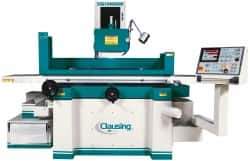 Clausing - 40 Inch Long x 16 Inch Wide Table, 5 to 25m per Min, 3 Phase, Automatic Floor Machine Surface Grinder - 7.5 hp, 1,750 RPM Spindle Speed, 230/460 Volts, 158 Inch Overall Length, 5 Inch Arbor Hole Diameter - Apex Tool & Supply
