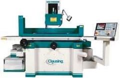 Clausing - 40 Inch Long x 16 Inch Wide Table, 5 to 25m per Min, 3 Phase, Automatic Floor Machine Surface Grinder - 7.5 hp, 1,750 RPM Spindle Speed, 230/460 Volts, 158 Inch Overall Length, 5 Inch Arbor Hole Diameter - Apex Tool & Supply
