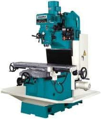 Clausing - 15" Table Width x 60" Table Length, Variable Speed Pulley Control, 3 Phase Knee Milling Machine - NT40 Spindle Taper, 5 hp - Apex Tool & Supply