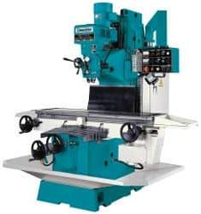 Clausing - 15" Table Width x 60" Table Length, Electronic Variable Speed Control, 3 Phase Knee Milling Machine - NT40 Spindle Taper, 5 hp - Apex Tool & Supply