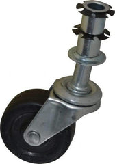 Bevco - Black Rubber Wheel Casters (5) - For Adjustable Height Chairs - Apex Tool & Supply