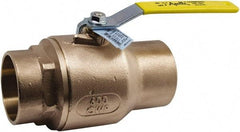 Conbraco - 3/4" Pipe, Standard Port, Lead Free Bronze Standard Ball Valve - 2 Piece, Solder x Solder Ends, Lever Handle, 600 WOG, 150 WSP - Apex Tool & Supply