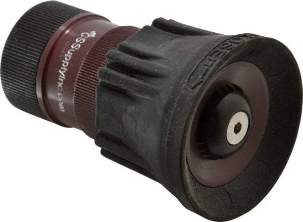 Made in USA - 1" Hose Diam NPSH Thread Constant Flow Hose Nozzle - 30 Max GPM, Polyurethane, 100 psi - Apex Tool & Supply