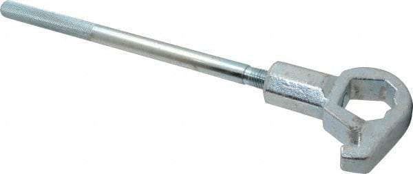 Value Collection - 1-1/4" to 1-3/4" Capacity, Adjustable Hydrant Wrench - 18" OAL, 1-1/2" Hook Pin Height - Apex Tool & Supply