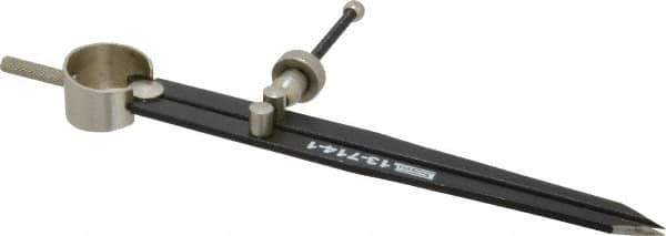 SPI - 6 Inch Leg, Spring Joint, Steel, Powder Coated, Divider - 6 Inch Max Measurement, with Quick Nut Adjustment - Apex Tool & Supply