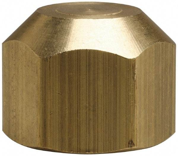 Cerro - 3/4" Tube OD, 45° Brass Flared Tube Cap - Flare Ends - Apex Tool & Supply