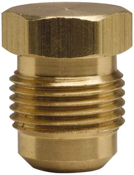 Cerro - 1/2" Tube OD, 45° Brass Flared Tube Plug - 3/4-16 UNF, Flare Ends - Apex Tool & Supply