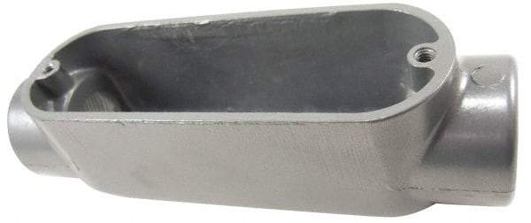 Thomas & Betts - C Body, 2" Trade, IMC, Rigid Aluminum Conduit Body - Oval, 10-3/16" OAL, 69-1/2 cc Capacity, Gray - Apex Tool & Supply